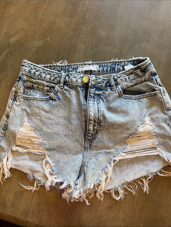 garage denim Pants - Garage Denim Distressed Light Blue Denim Shorts, Size 9